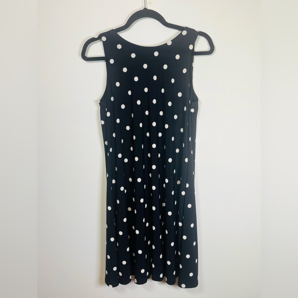 Anne Klein Black and White Polka Dot Dress Size 4